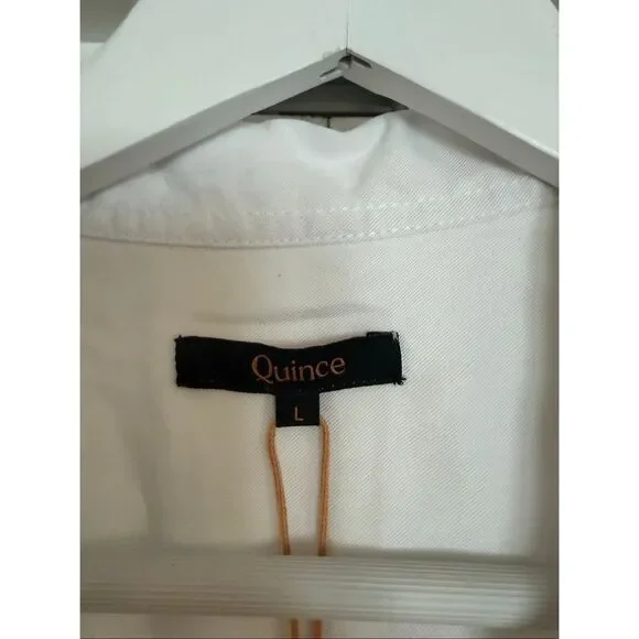 Quince NWT vintage tencel wash camp shirt size large white - Picture 4 of 11